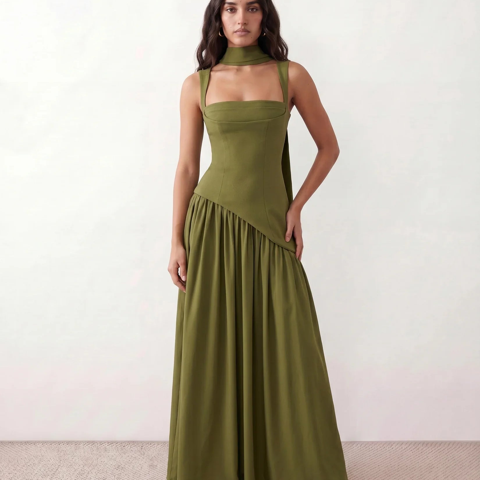 Genevieve | Square Neck Maxi Dress