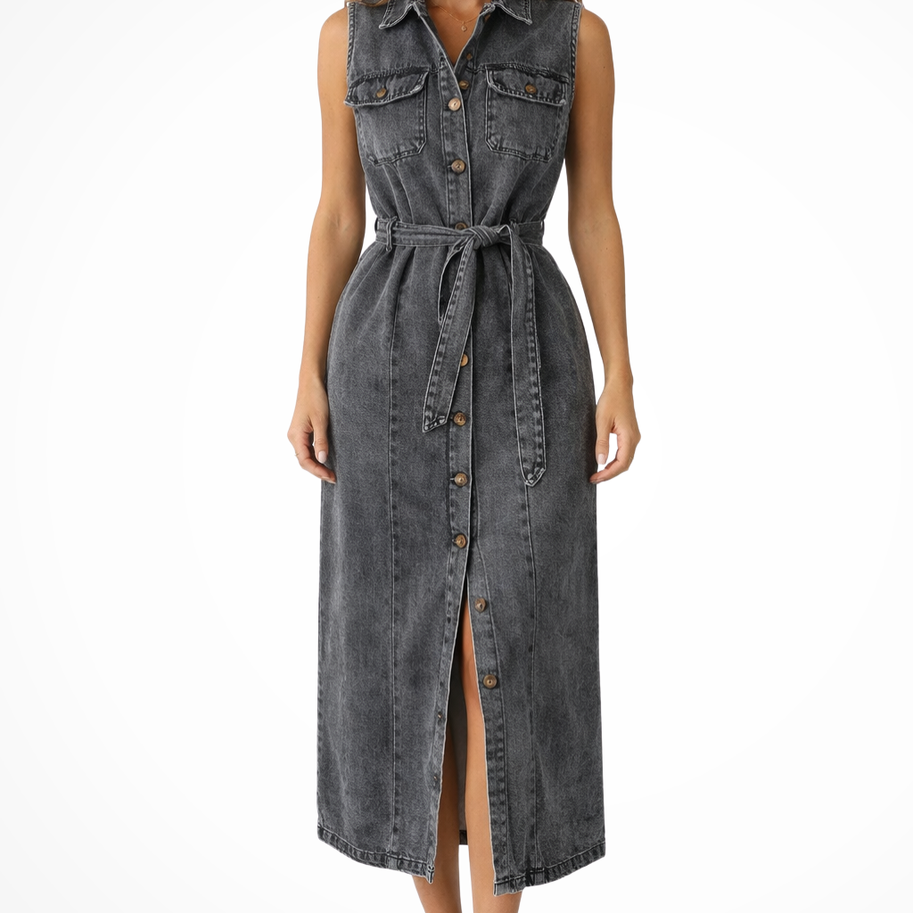 Bebhinn | Denim Midi Dress Sleeveless
