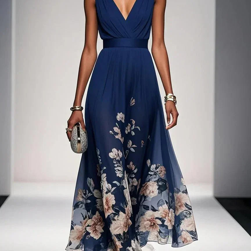 Aoibhe | Floral Chiffon Maxi Dress