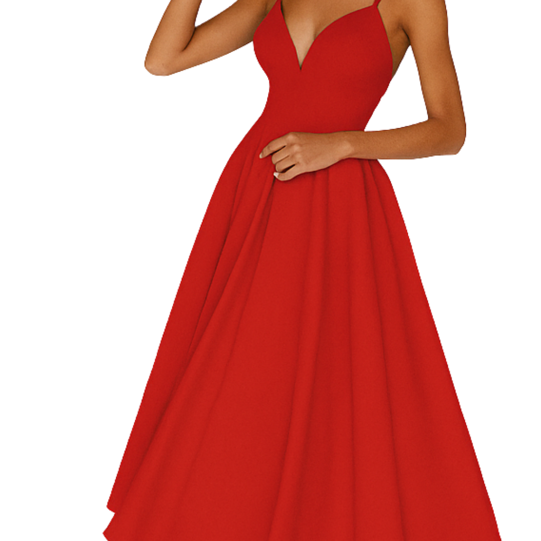Rónán | Satin A-Line Midi Dress – Bridal & Prom