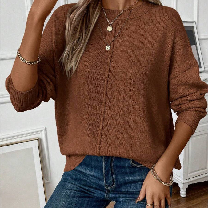 Perpetua | Button Detail Crew Neck Sweater