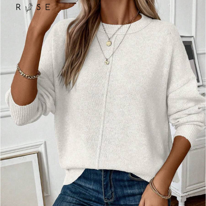 Perpetua | Button Detail Crew Neck Sweater