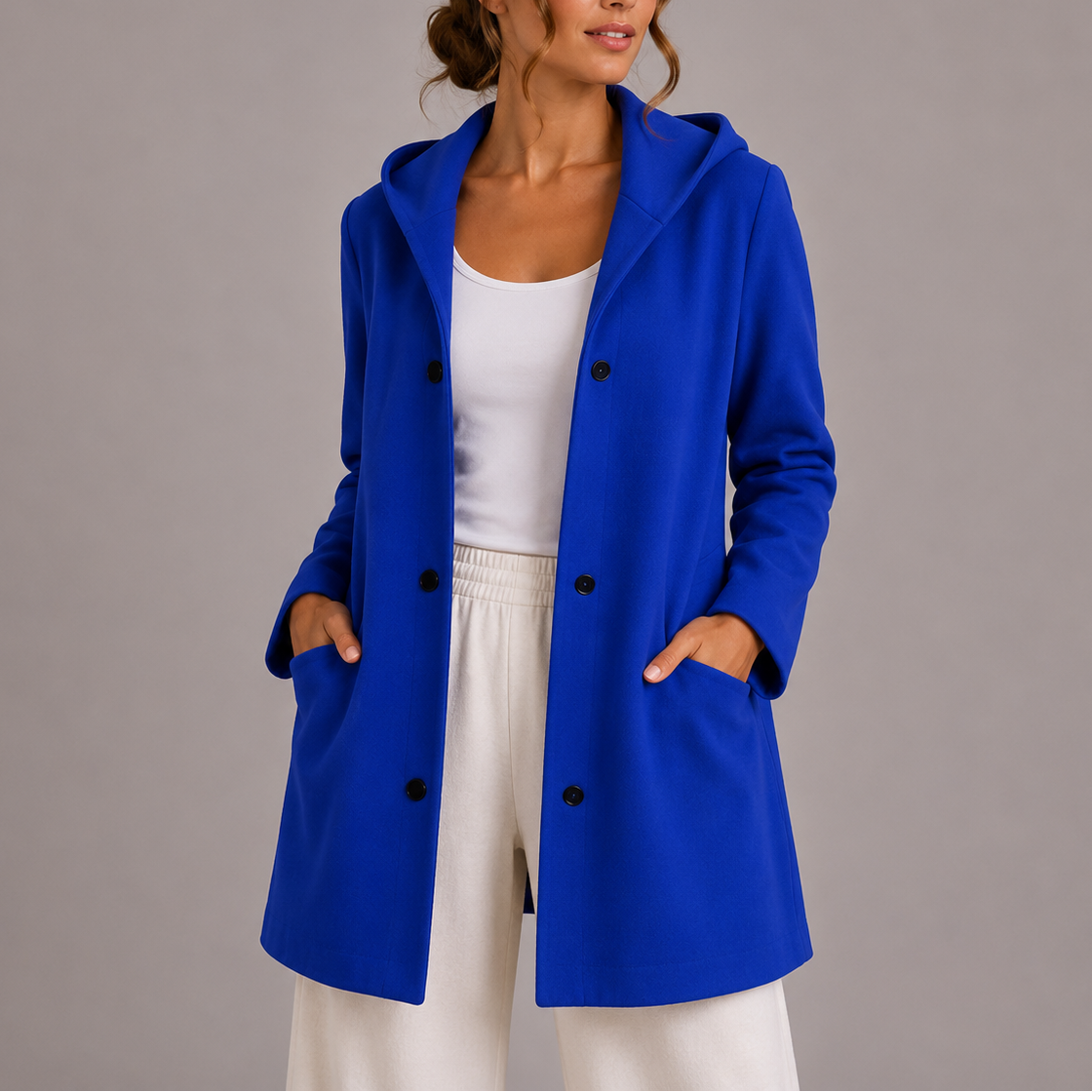 Finnick | Women's Hooded Cardigan with Snap Buttons