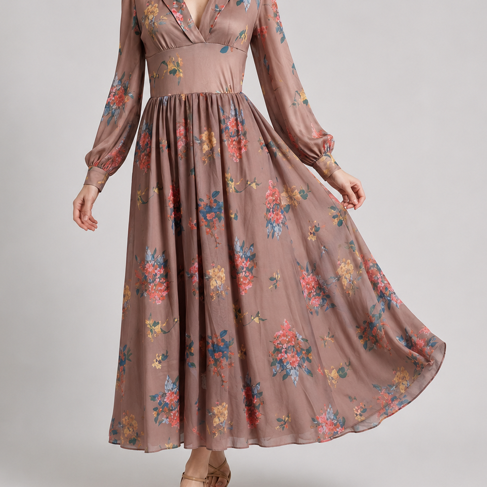 Constance | Embroidered Shirt Maxi Dress