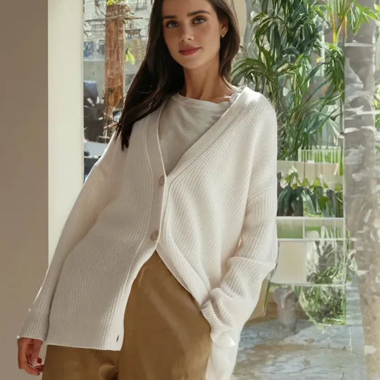 Genevra | Chunky Rib Knit Cardigan