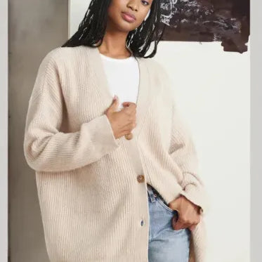 Genevra | Chunky Rib Knit Cardigan