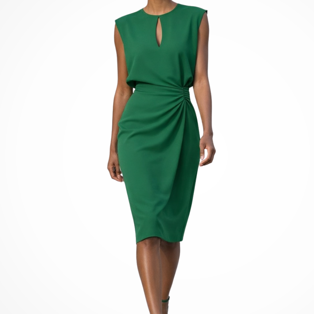 Íde | Keyhole Ruched Pencil Dress