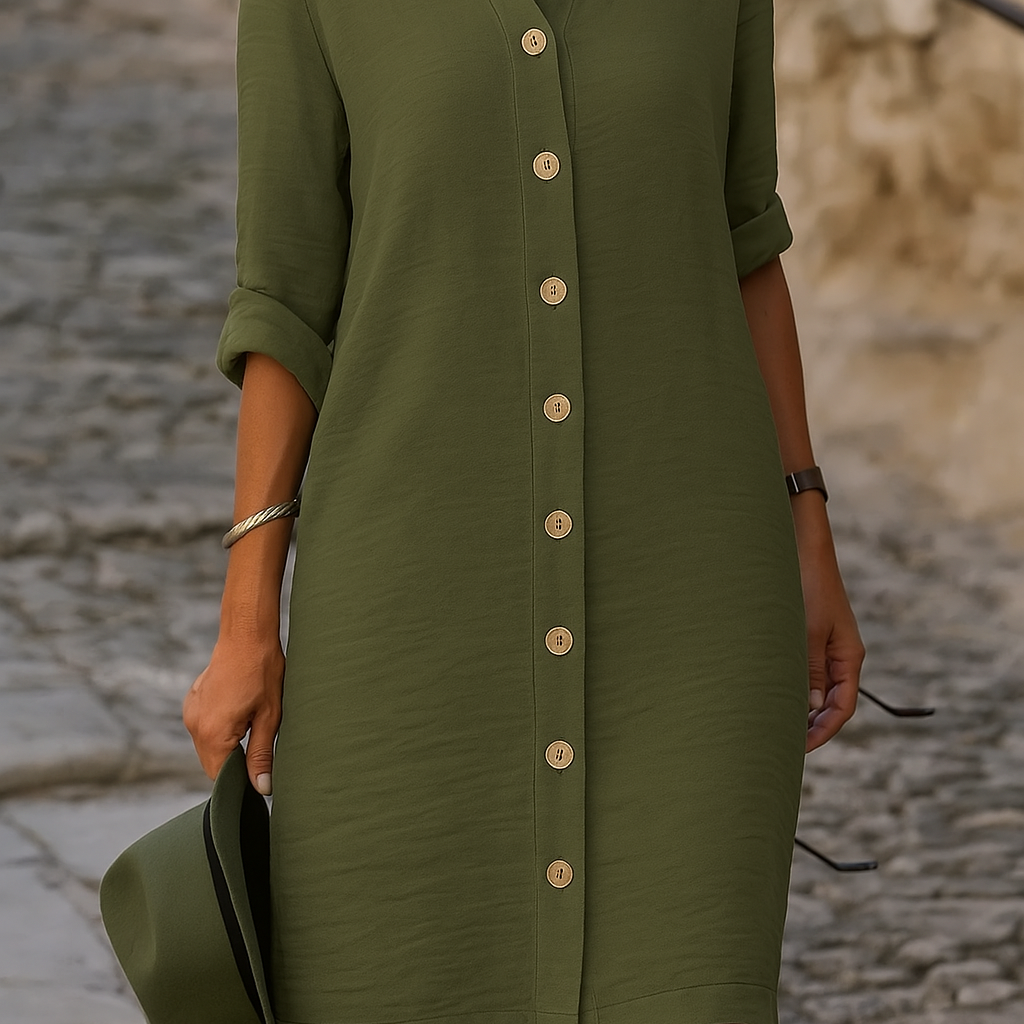 Aoileann | Button Down Shirt Dress