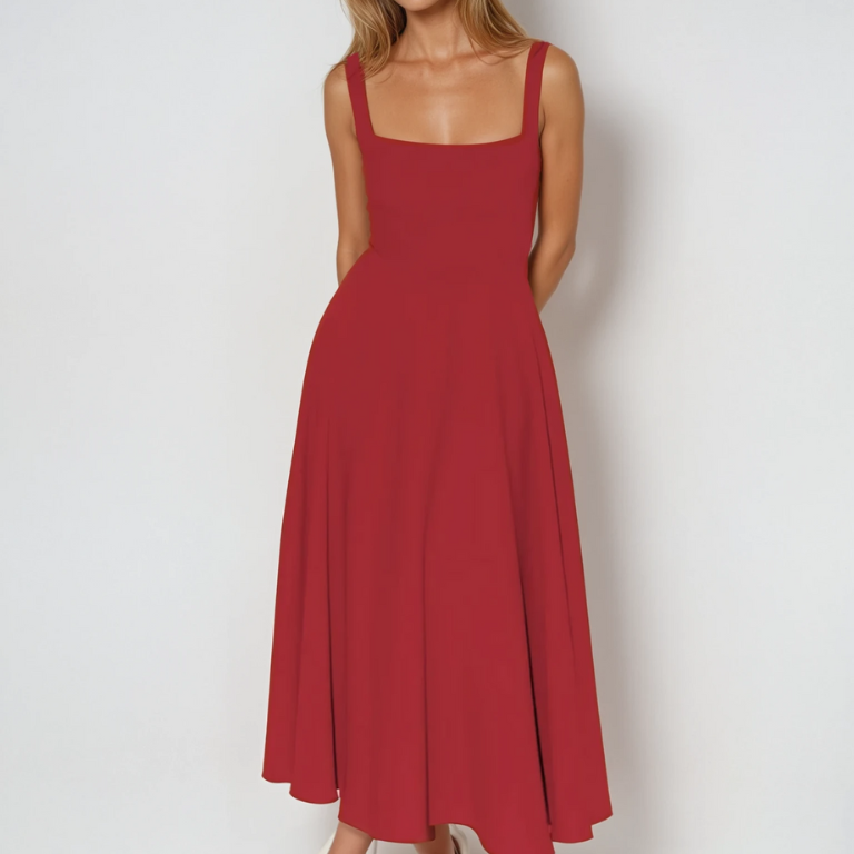 Caílín | Square Neck Midi Dress