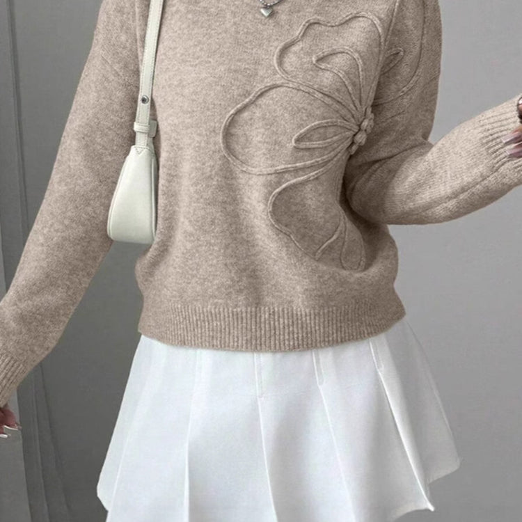 Wynter | Women's Tonal Floral Embossed Knit Jumper