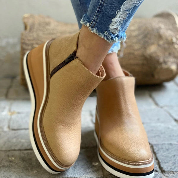 Prunella | Platform Wedge Ankle Boot