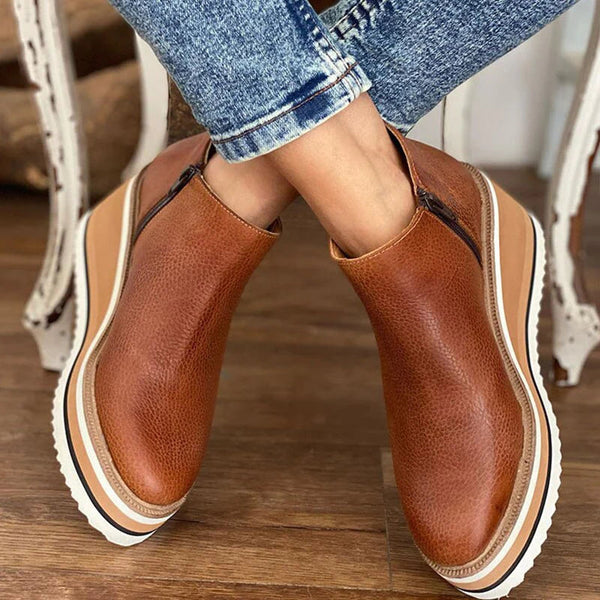 Prunella | Platform Wedge Ankle Boot