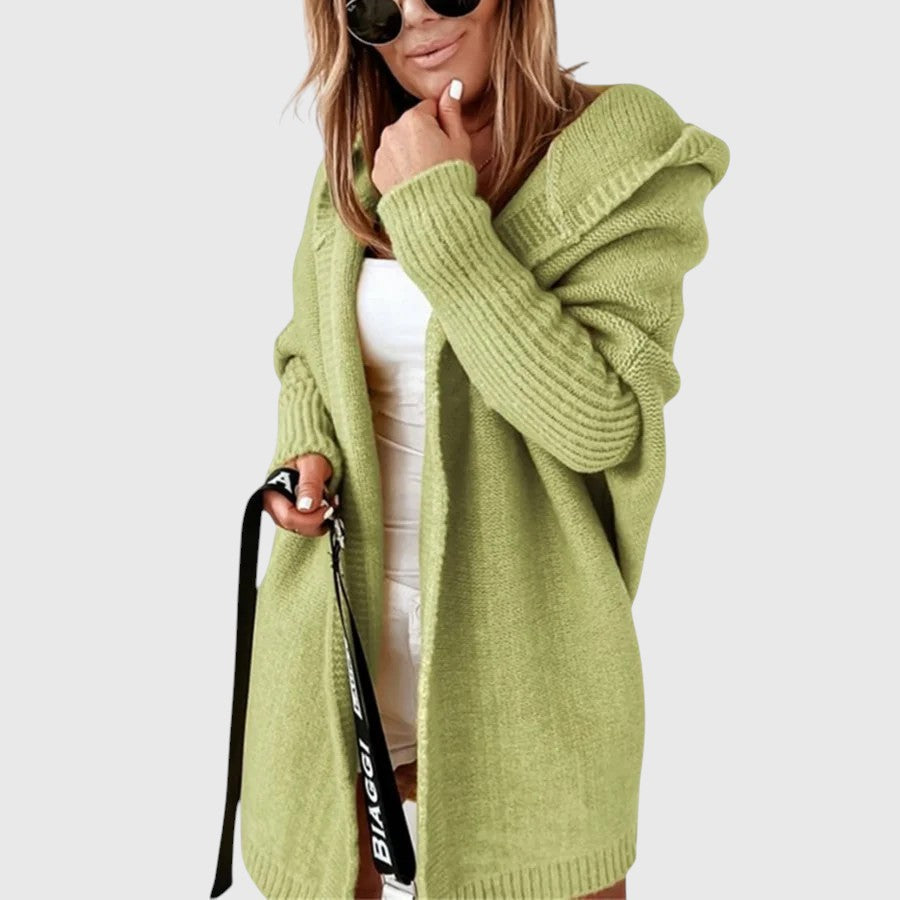 Guinevere | Hooded Open Front Cardigan