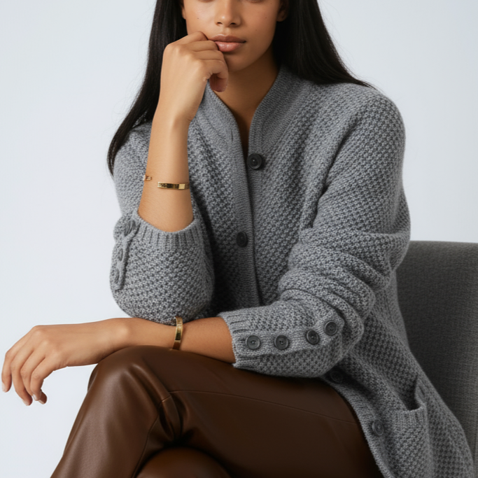 Candia | Women's Wool Button Front Cardigan