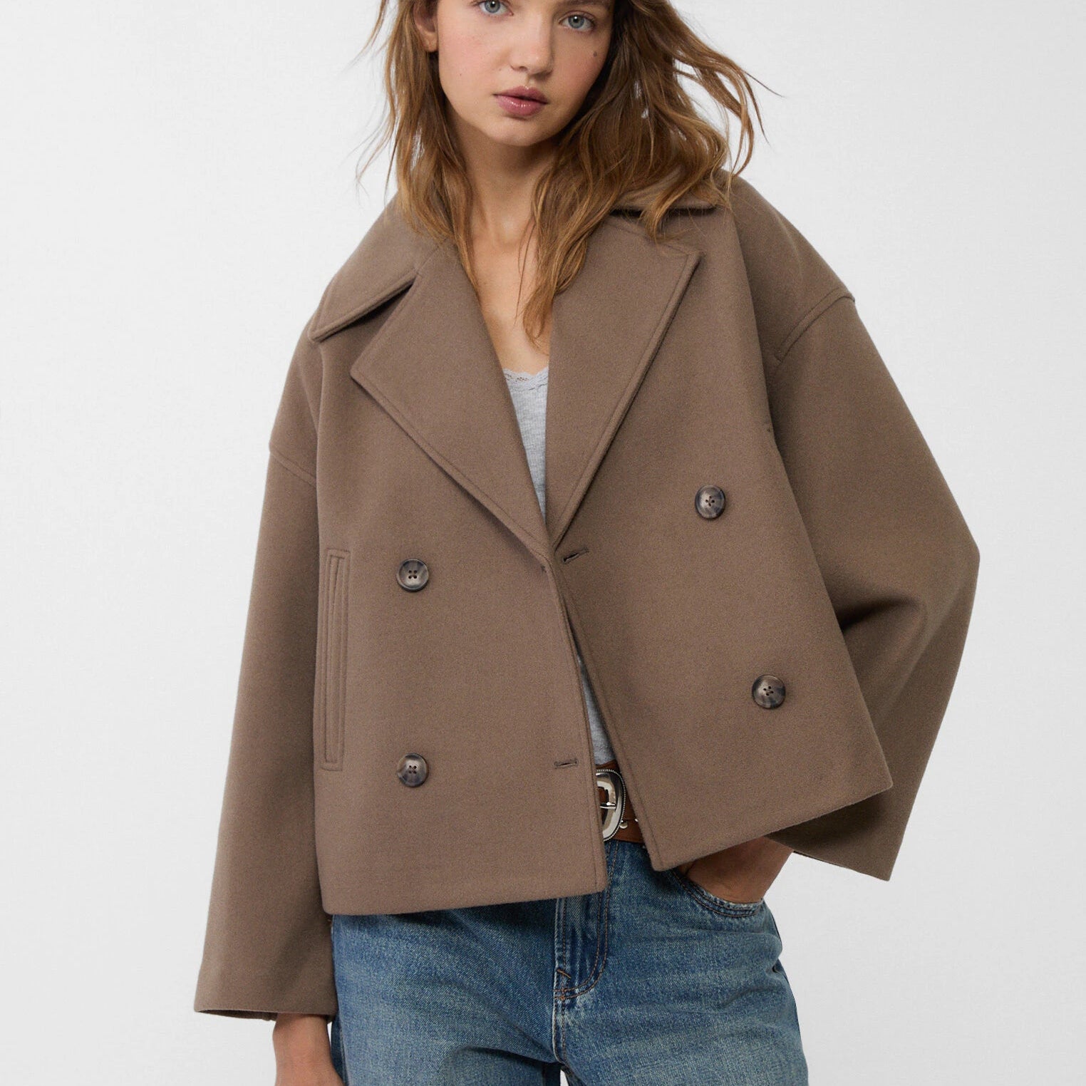 Bellingham | Cropped Wool Pea Coat