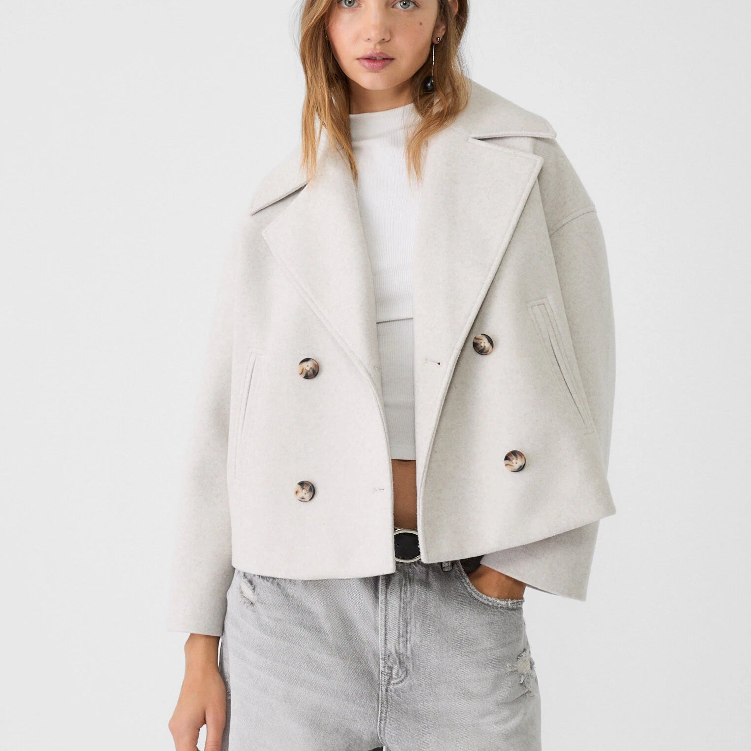 Bellingham | Cropped Wool Pea Coat