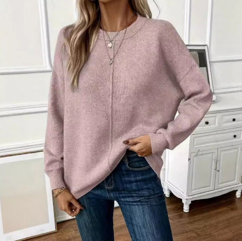 Perpetua | Button Detail Crew Neck Sweater