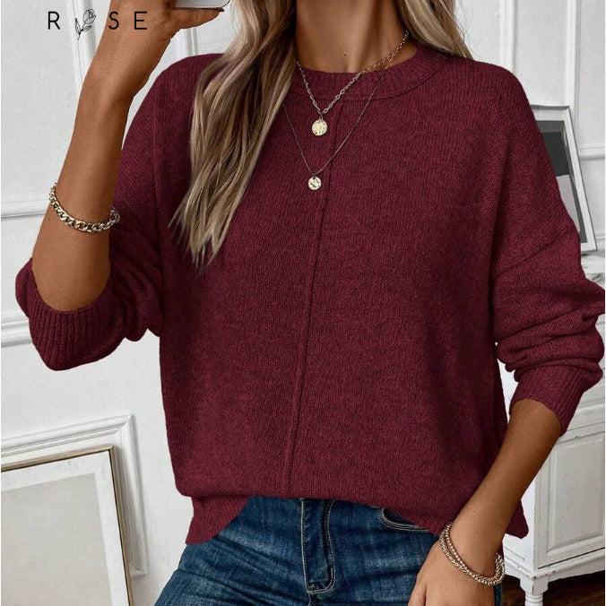 Perpetua | Button Detail Crew Neck Sweater