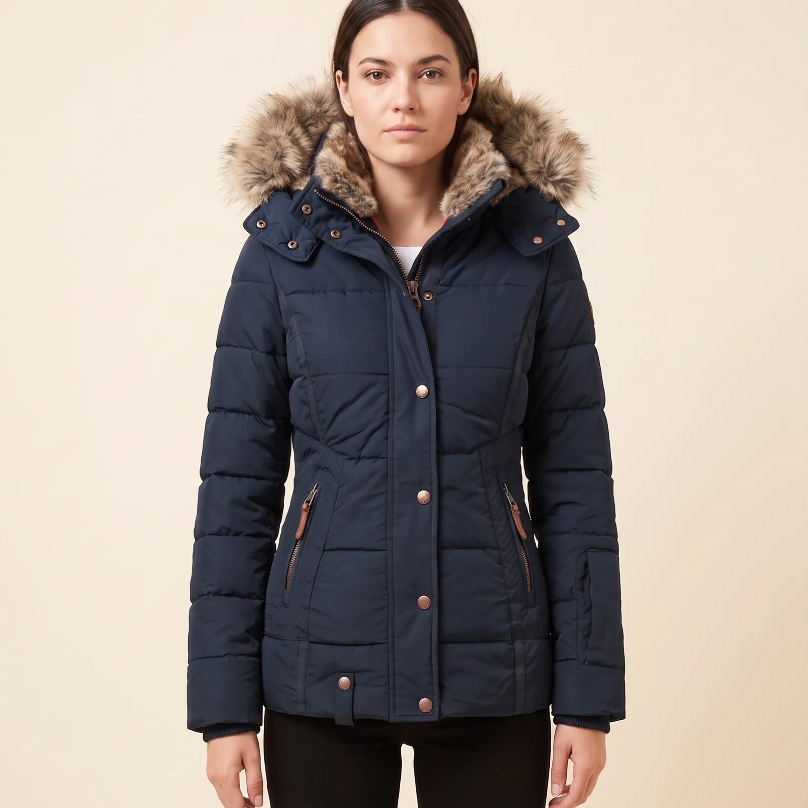 Cormac | Women's Hooded Parka with Faux Fur Trim