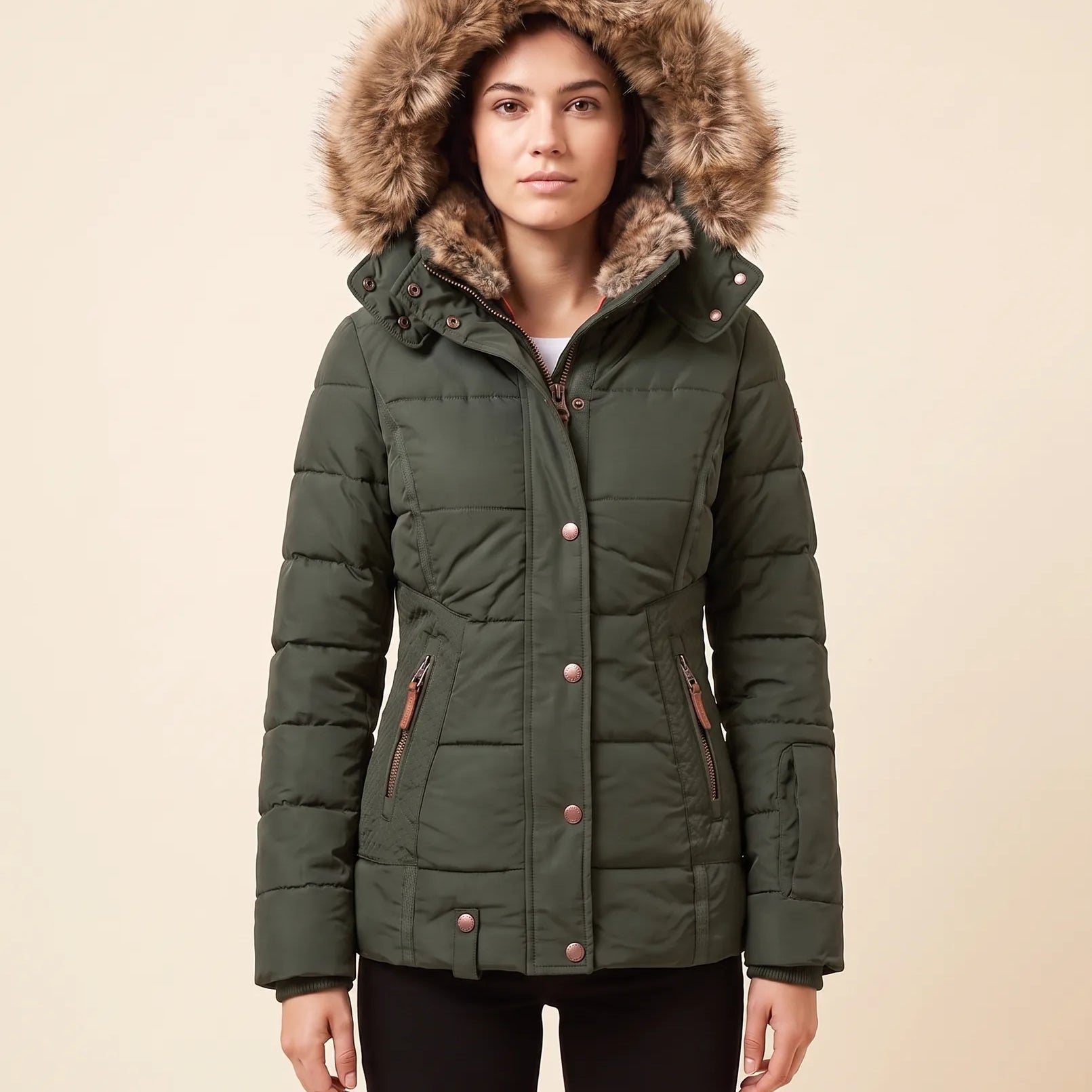 Cormac | Women's Hooded Parka with Faux Fur Trim