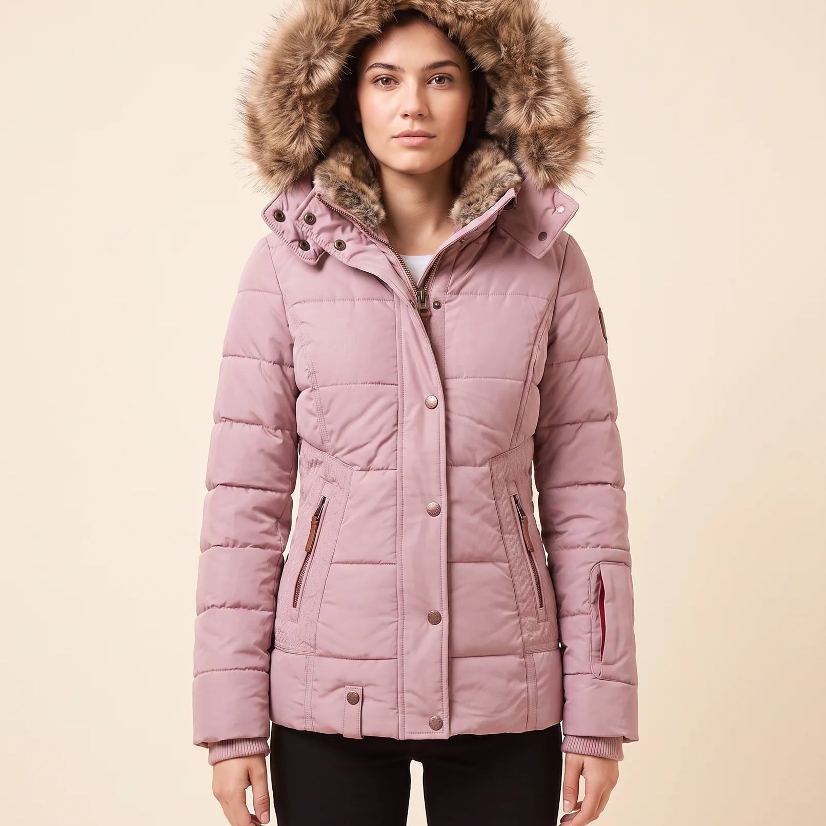 Cormac | Women's Hooded Parka with Faux Fur Trim