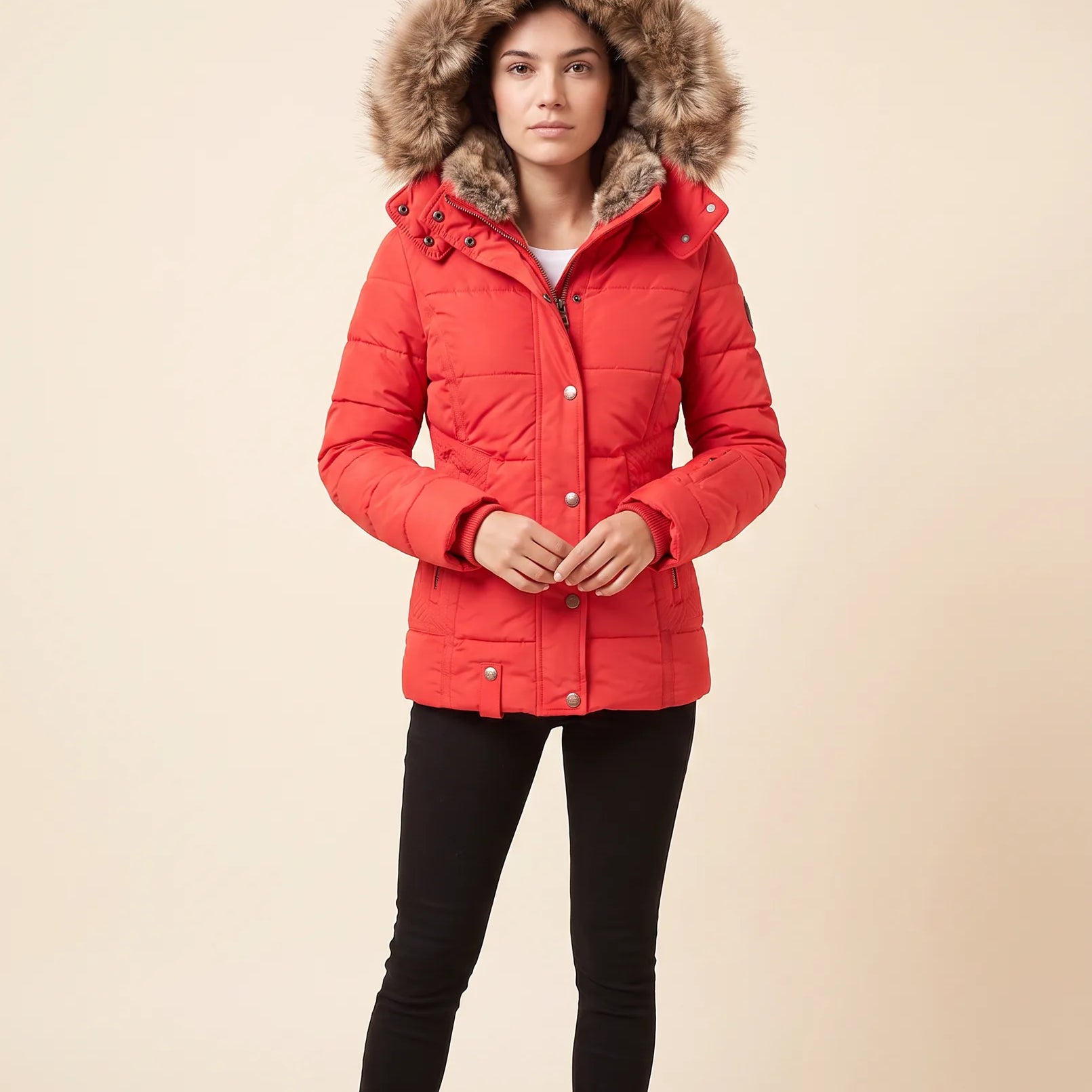 Cormac | Women's Hooded Parka with Faux Fur Trim