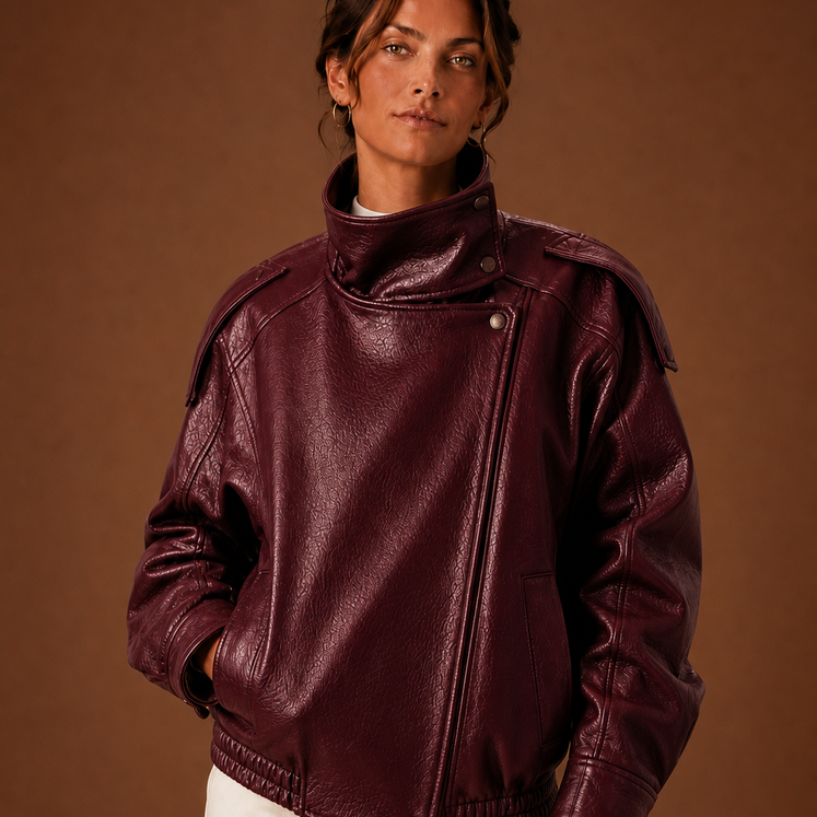 Hollister | Women's Asymmetric Faux Leather Biker Jacket