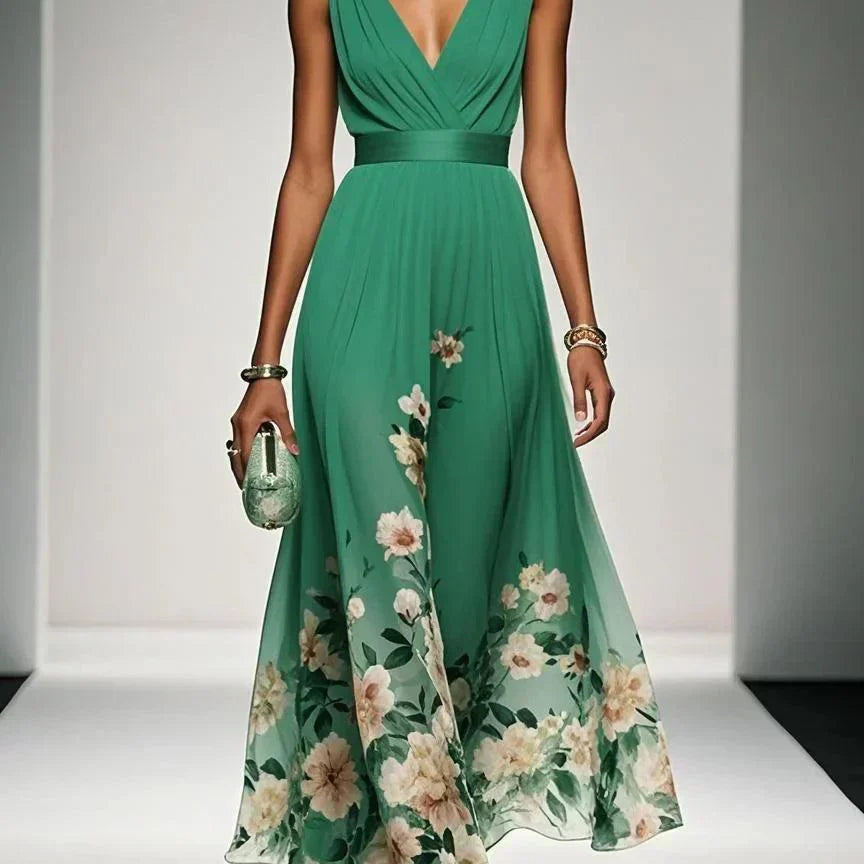 Aoibhe | Floral Chiffon Maxi Dress