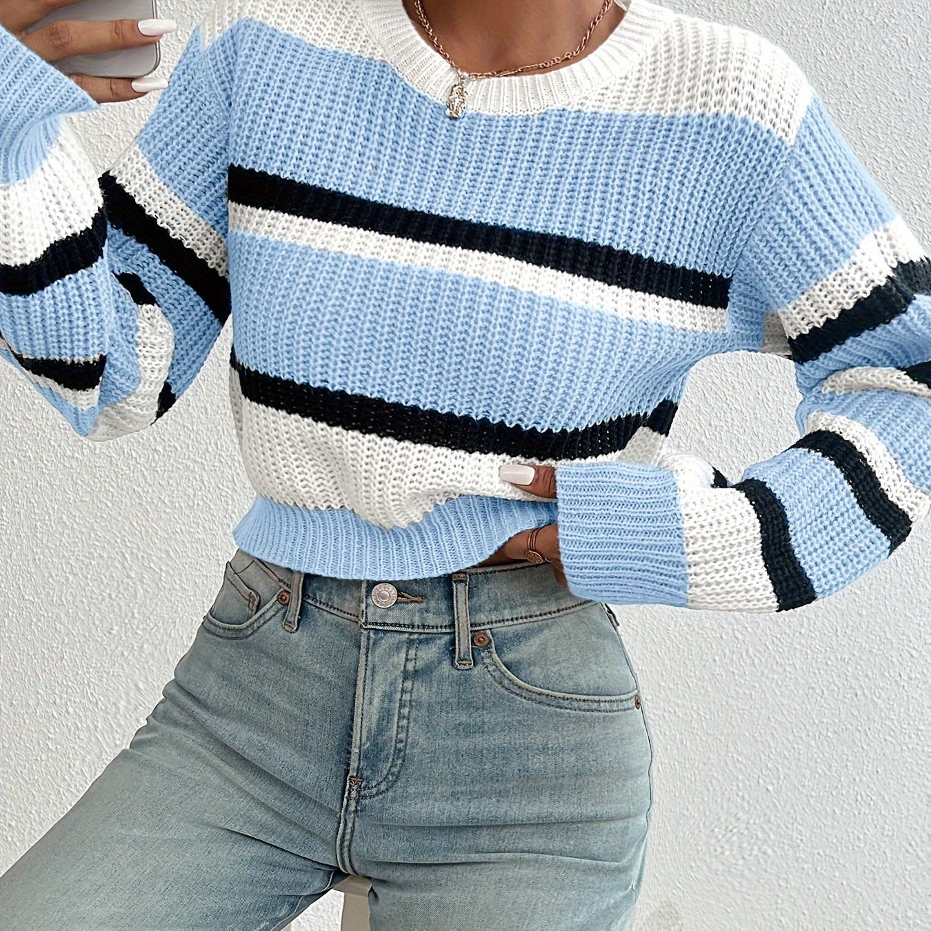 Carla | Women's Striped Round-Neck Sweater