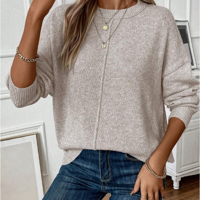 Perpetua | Button Detail Crew Neck Sweater