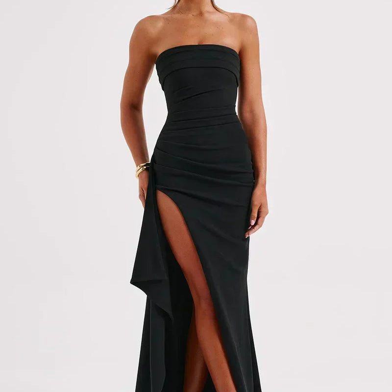 Sibéal | Strapless Ruched Maxi Dress