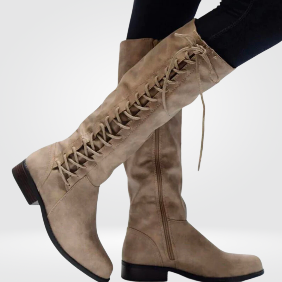Branna | Lace-Up Back Knee-High Boot