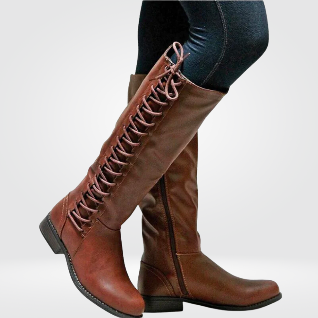 Branna | Lace-Up Back Knee-High Boot