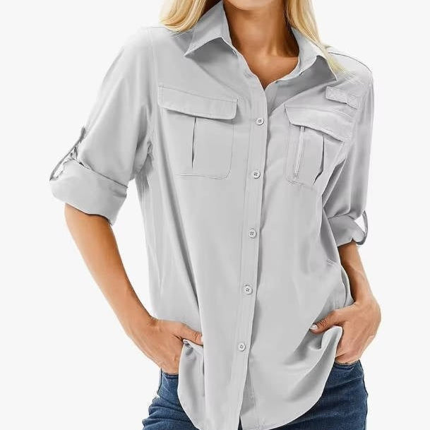 Bertha | Utility Button Shirt Chest Pocket