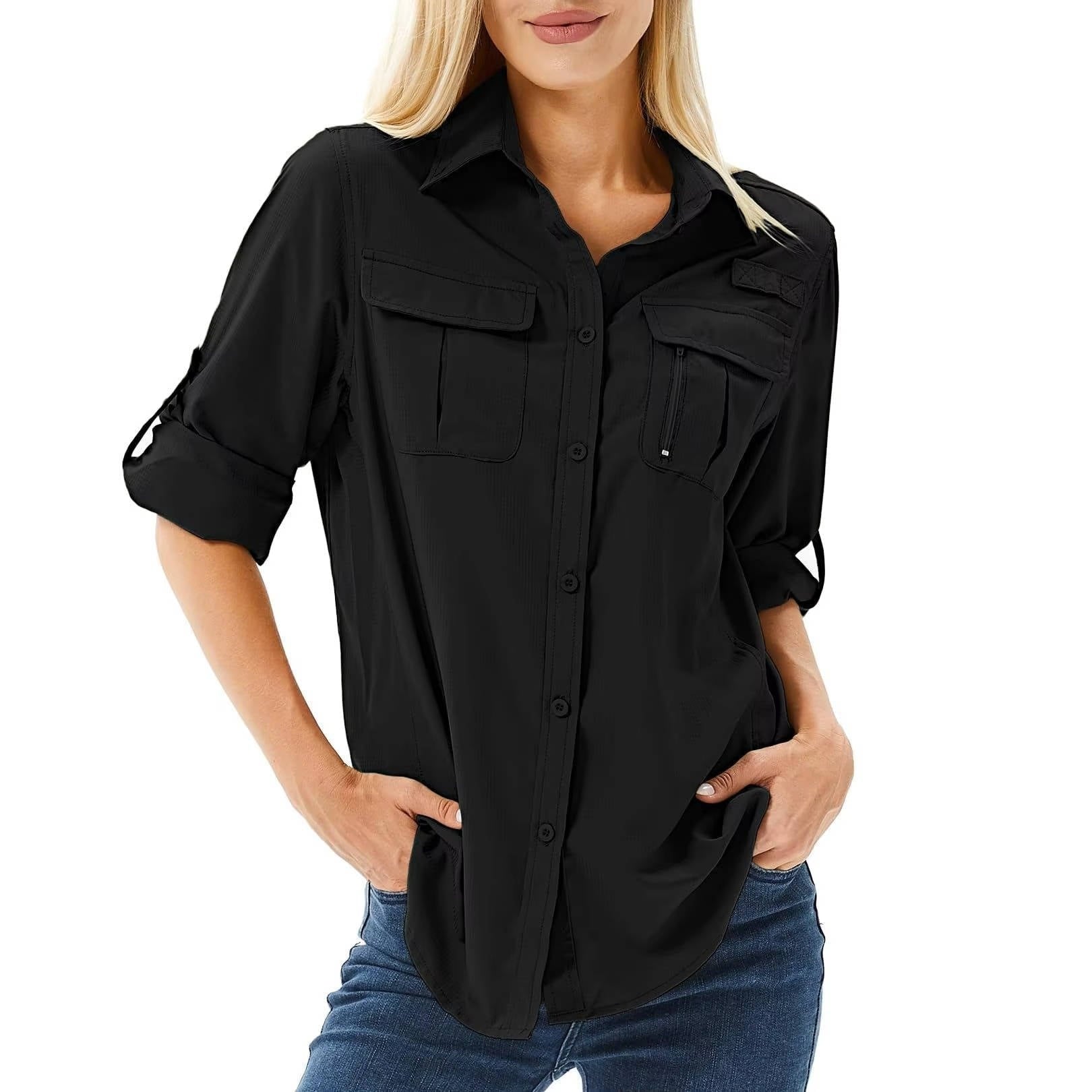 Bertha | Utility Button Shirt Chest Pocket
