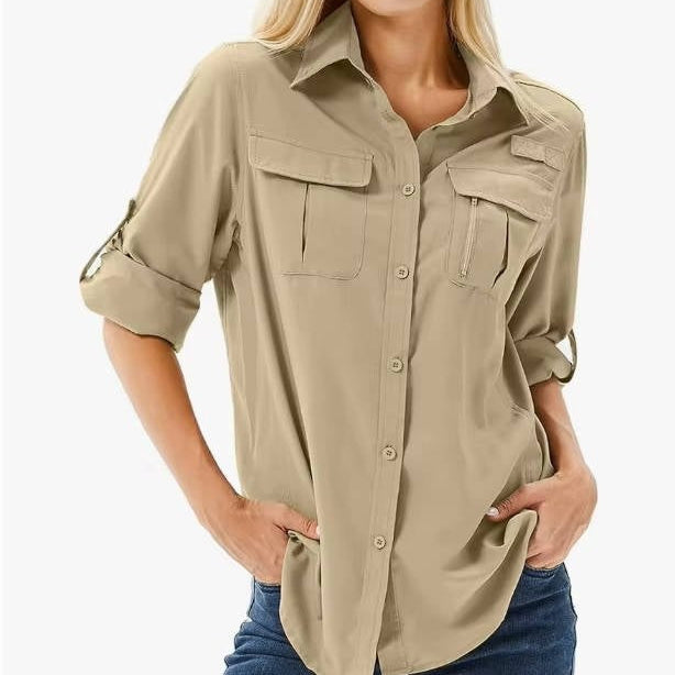 Bertha | Utility Button Shirt Chest Pocket