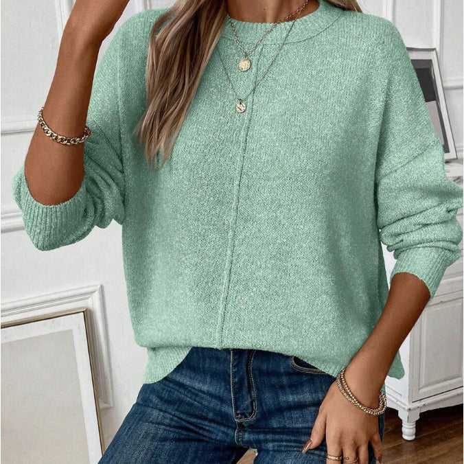 Perpetua | Button Detail Crew Neck Sweater