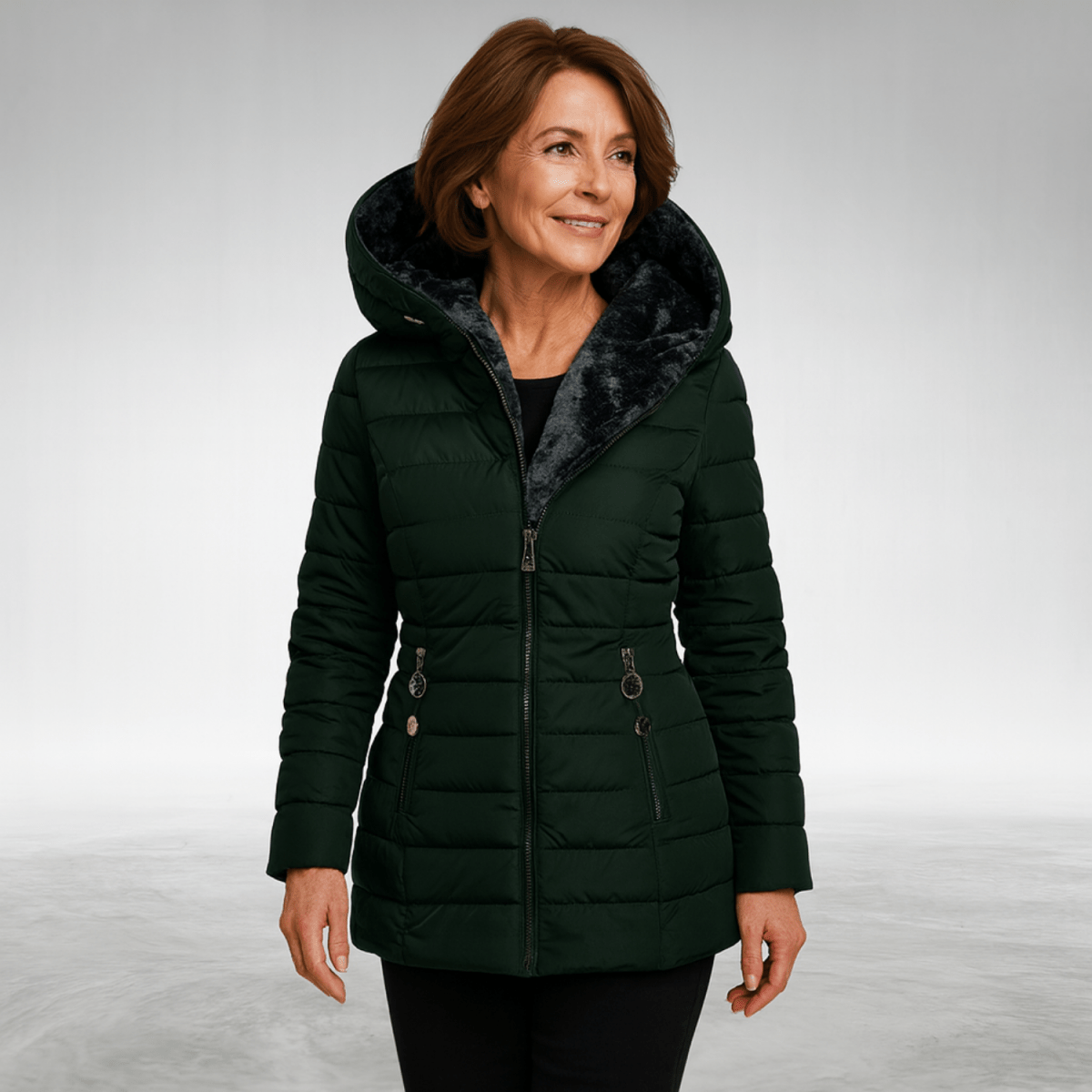 Linnea | Women's Faux Fur Hooded Quilted Puffer Jacket