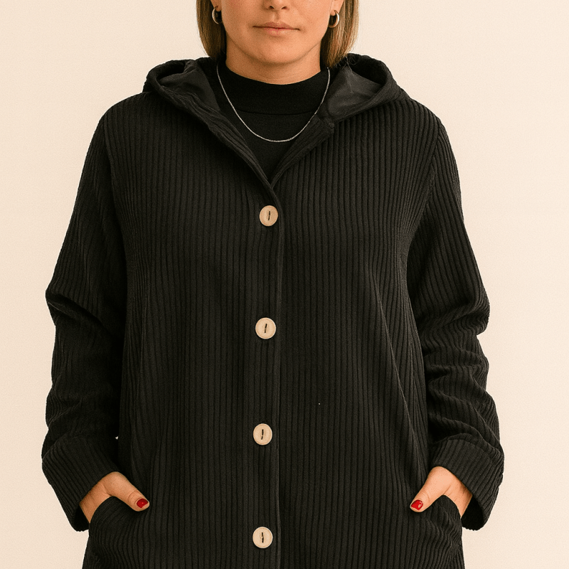 Talitha | Women's Hooded Corduroy Longline Jacket