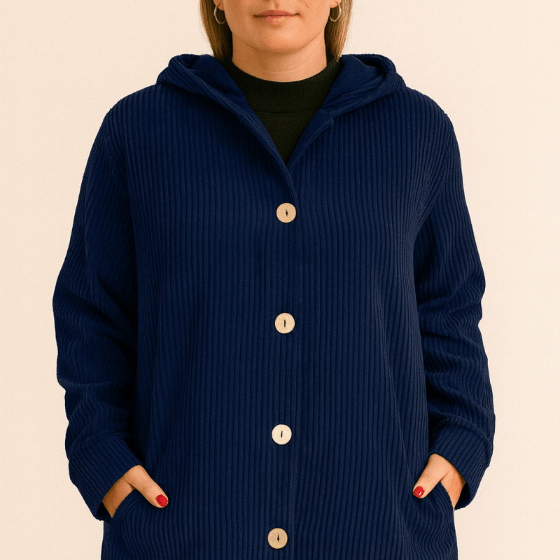 Talitha | Women's Hooded Corduroy Longline Jacket