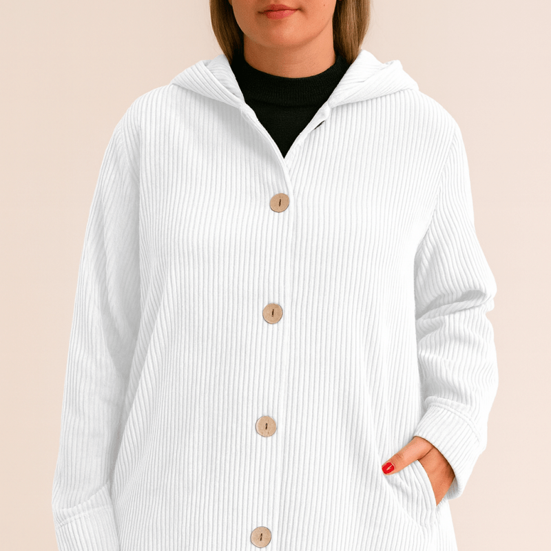 Talitha | Women's Hooded Corduroy Longline Jacket