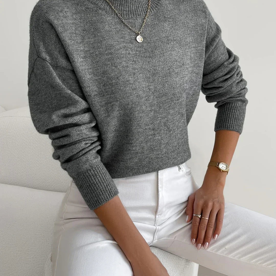 Bathsheba | Mock Neck Ribbed Sweater