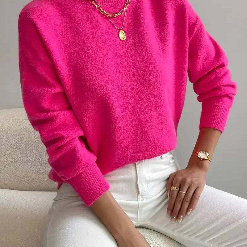 Bathsheba | Mock Neck Ribbed Sweater