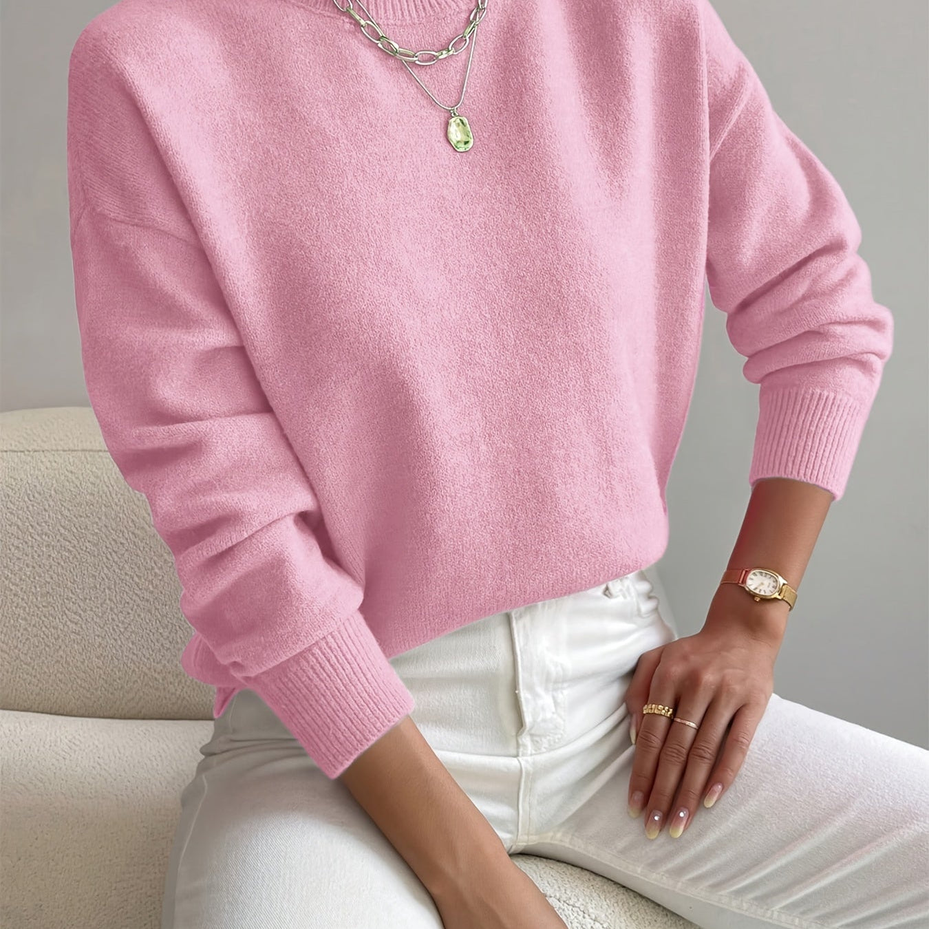 Bathsheba | Mock Neck Ribbed Sweater