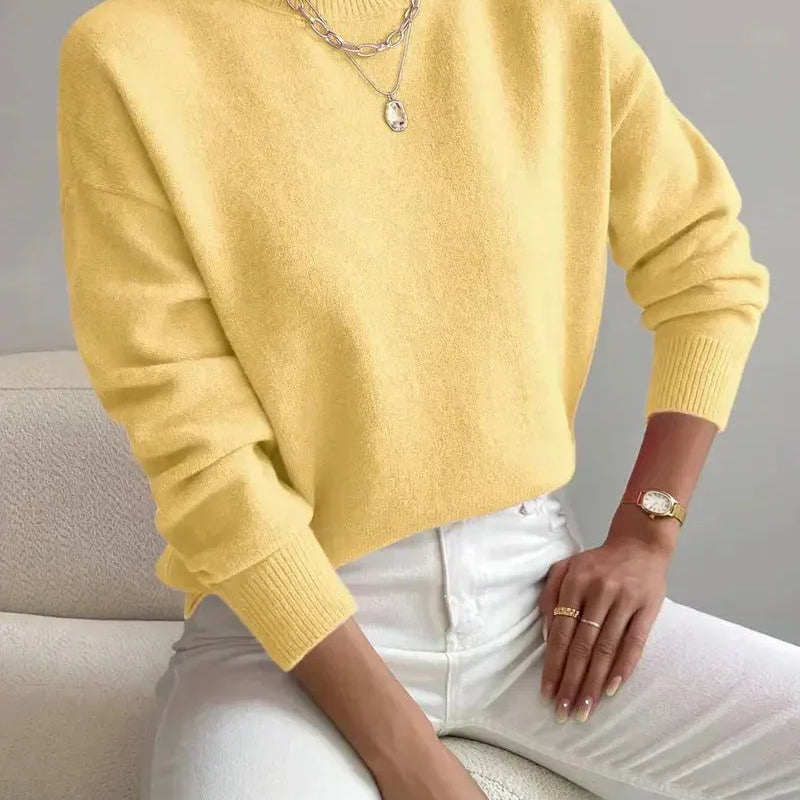 Bathsheba | Mock Neck Ribbed Sweater