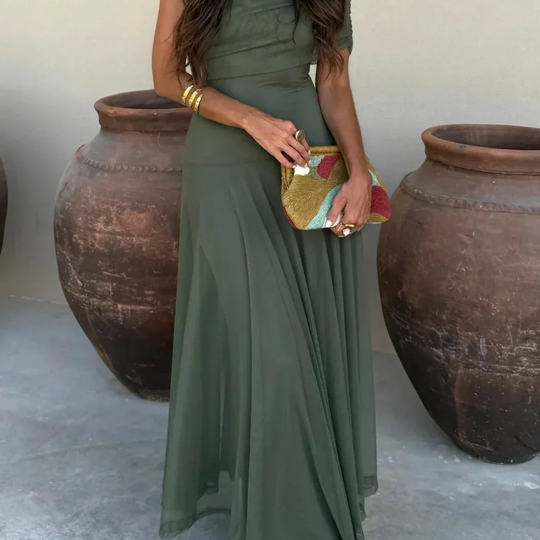 Sadhbh | One Shoulder Draped Maxi Dress Occasion Evening Party