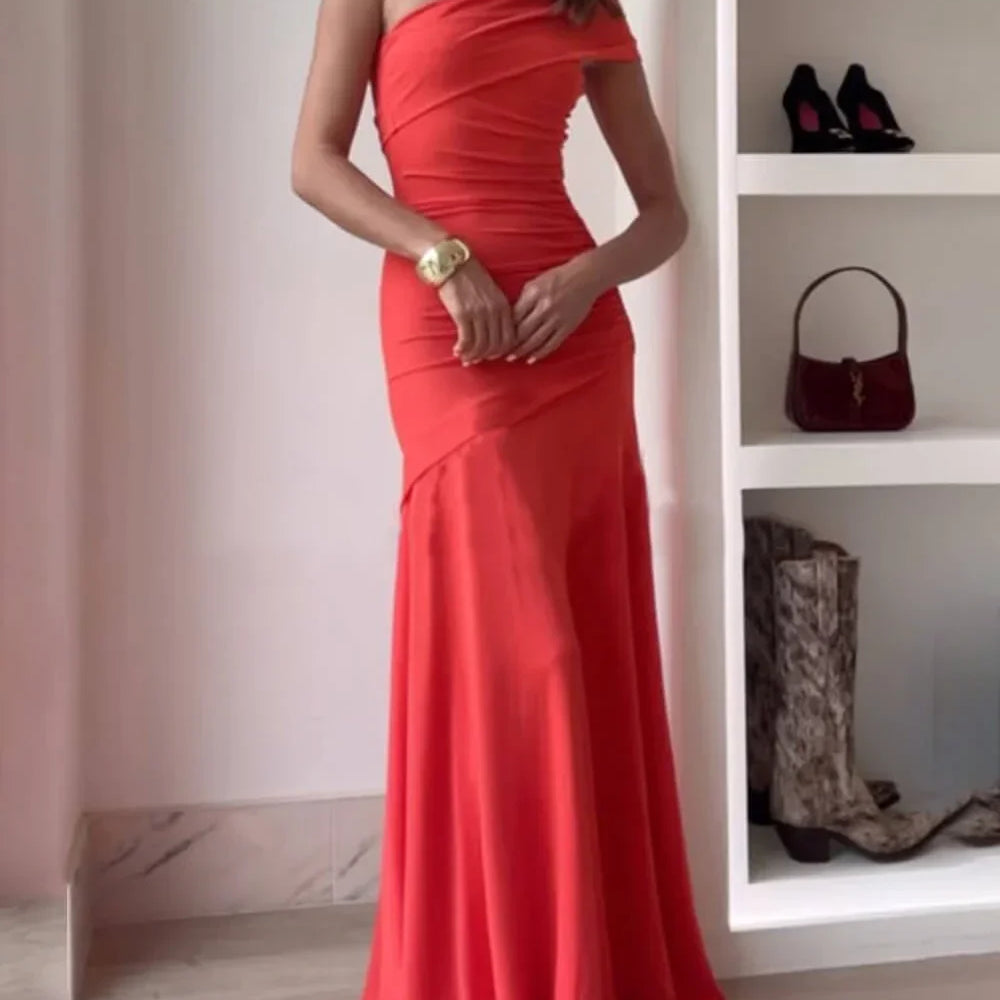 Doireann | One Shoulder Ruched Maxi Dress