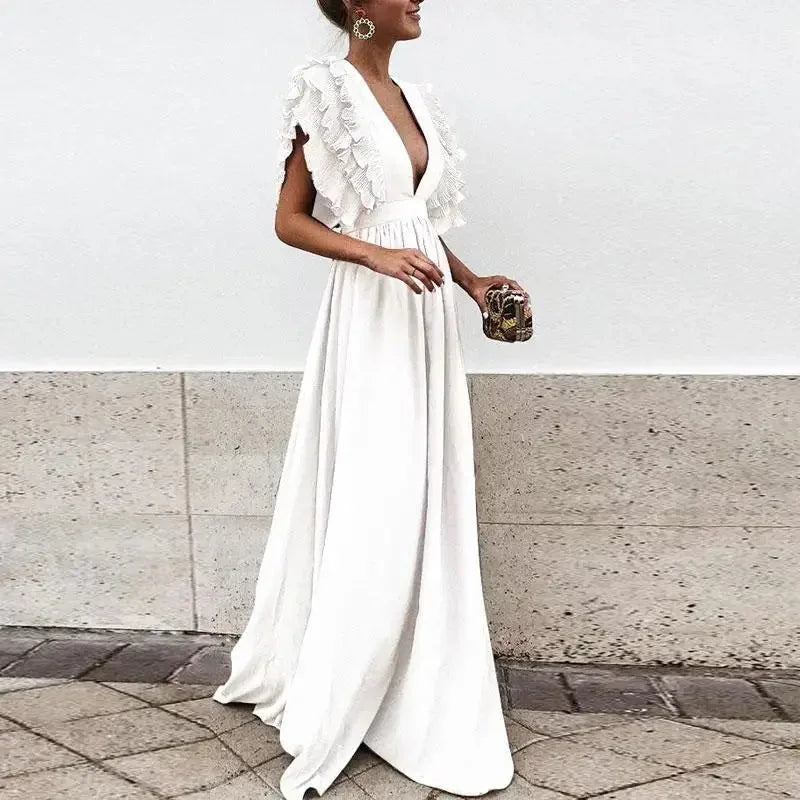 Sorcha | Ruffle Sleeve Maxi Dress