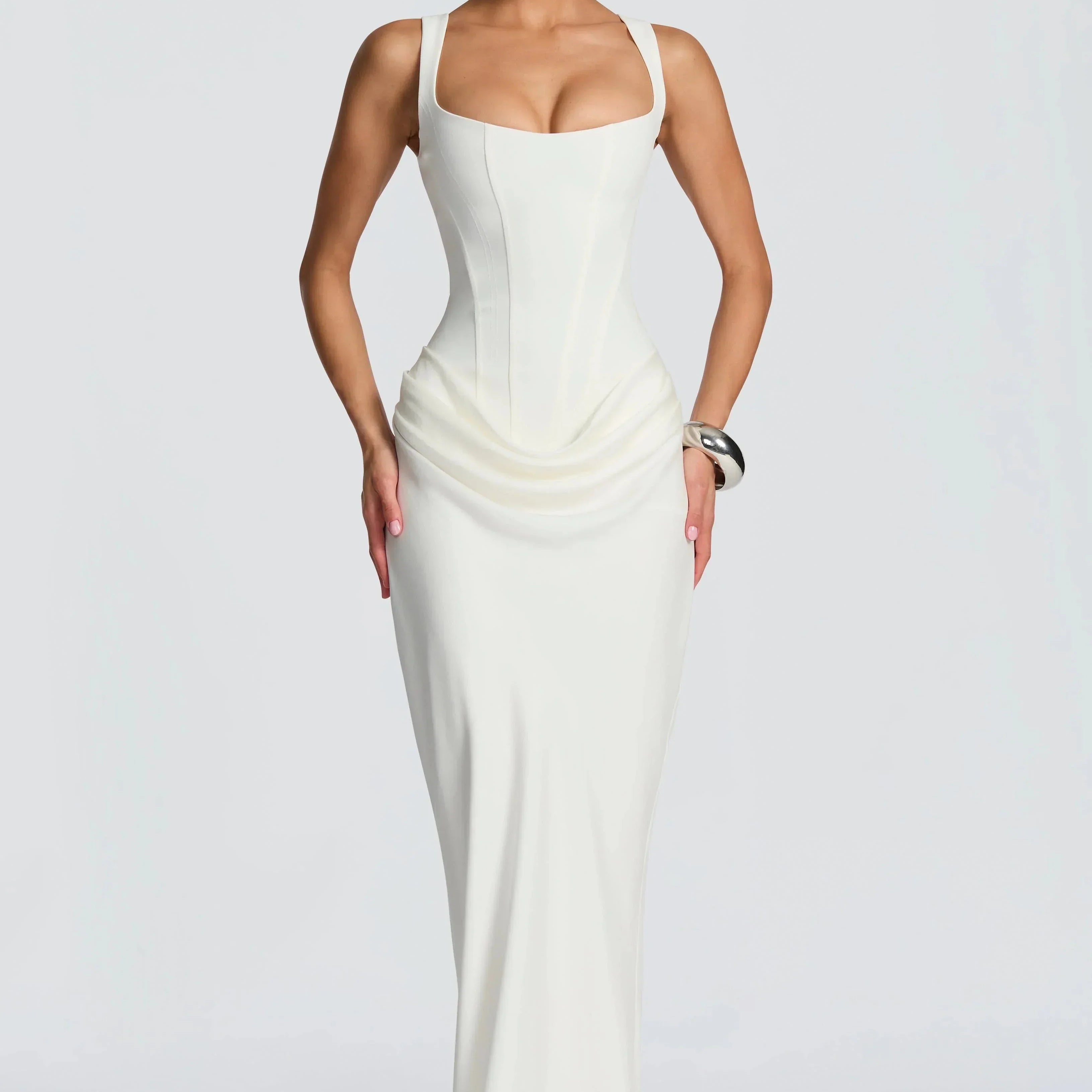 Grainne | Draped Bodycon Maxi Dress