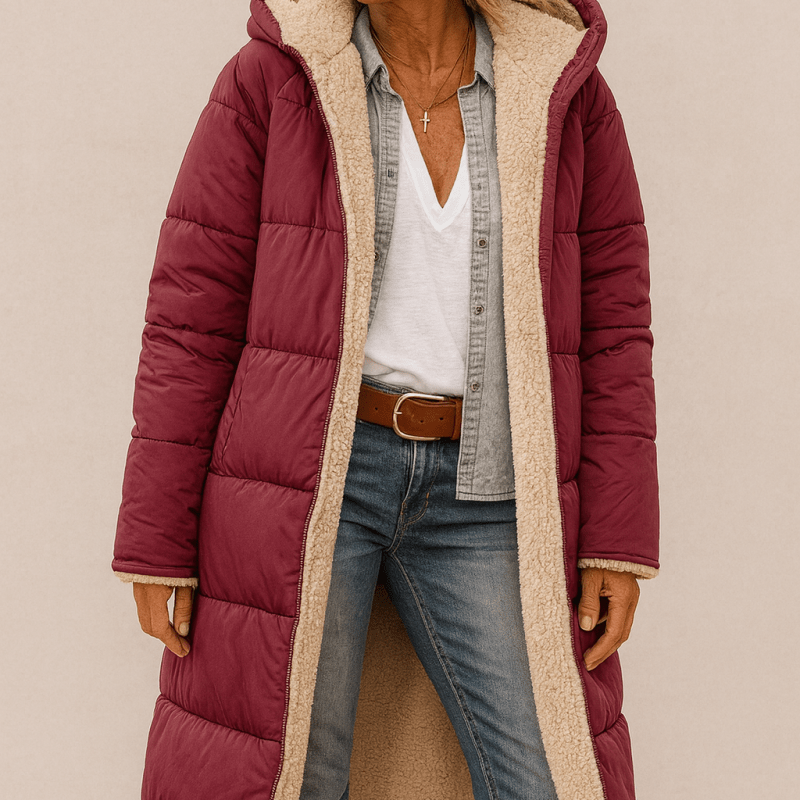 Bellweather | Women's Reversible Sherpa Lined Long Puffer Coat